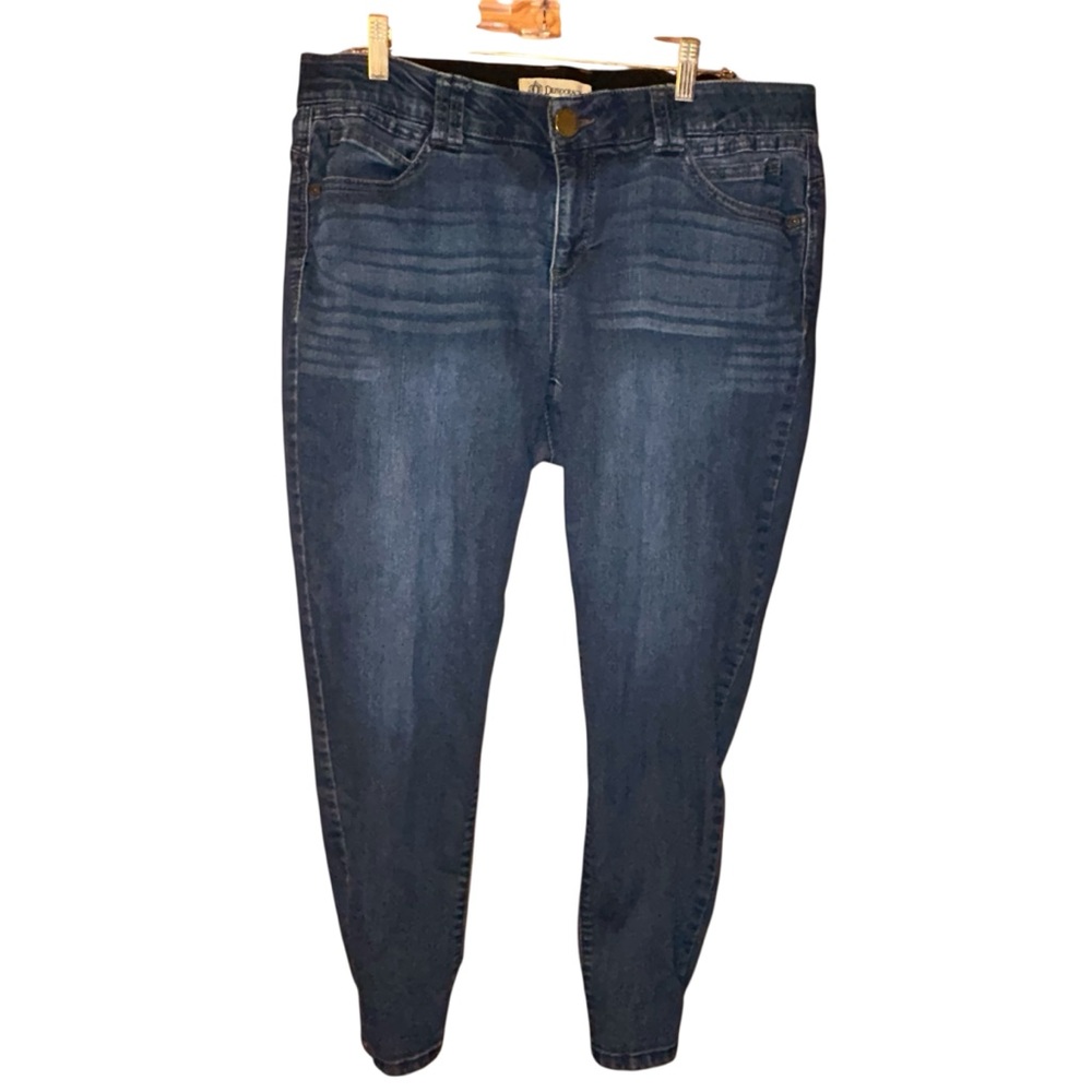 Democracy‎ Ab Technology Slimming Blue Jeans Womens 14W Crop High Rise Stretch